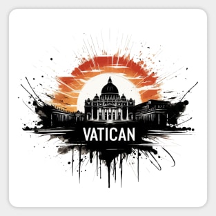 Vatican City Travel Ink Art Painting Magnet